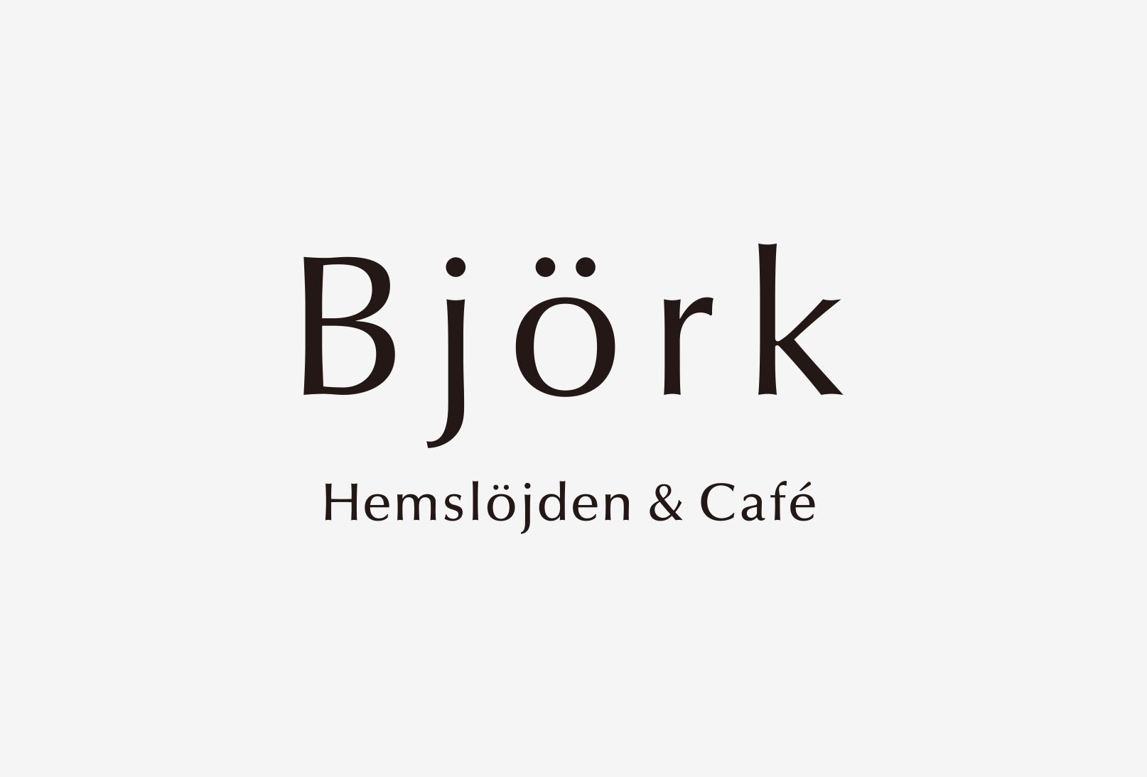 Bjork ロゴ、ショップカード、ギフトボックス